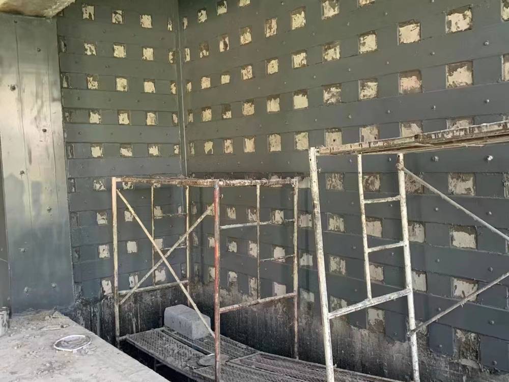 賀州某輪胎廠(chǎng)剪力墻樓板粘鋼加固